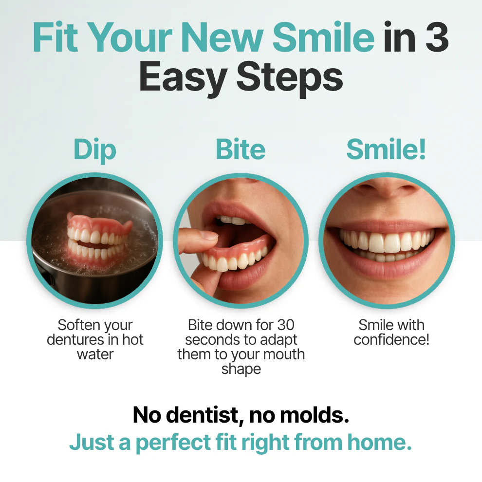 ✨Ends Today: 70% OFF! ⏰ Custom-Fit Full Functional Dentures Make you more confident